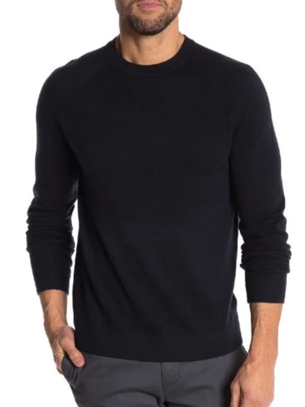 Theory Men’s Black Pullover Dermont Crew Neck 100% Cashmere 3